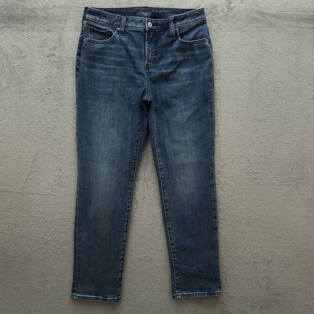 Chico's Jeans Women's Size 0 US-4 Mid-Rise Girlfriend Slim Leg Crop 26" Inseam